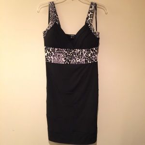 Black/Snow Leopard Dress